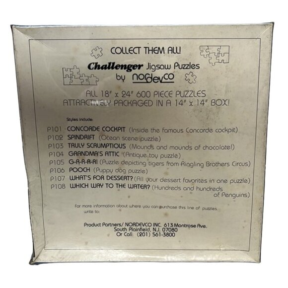 Vintage Jigsaw Puzzle Challenger Concorde Cockpit 600 piece NEW in box unopened - Picture 2 of 8